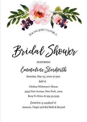 Bridal Shower Invitation Template Bridal Shower &amp; Bachelorette Invites
