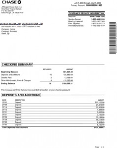 Chase Bank Statement Template Chase Bank Statement Template