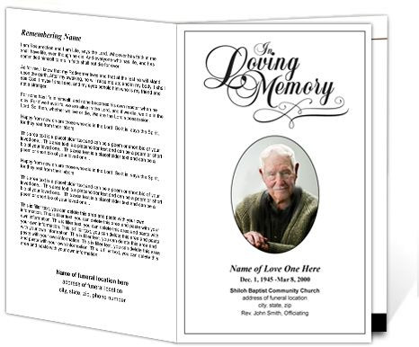 Free Memorial Card Template Loving Funeral Program Template with Images