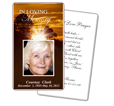 Free Memorial Card Template Memorial Cards for Funeral Template Free