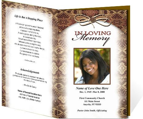 Free Memorial Card Template Messenger Funeral Program Template