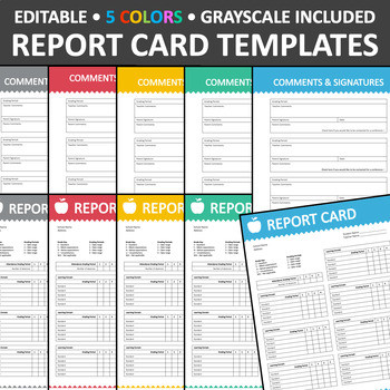 Kindergarten Report Card Template Report Card Templates Editable B by the Lost Teacher