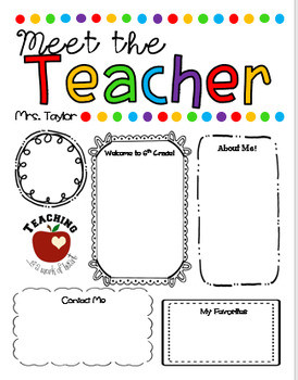 Meet the Teacher Template Editable Meet the Teacher Letter Template Open House