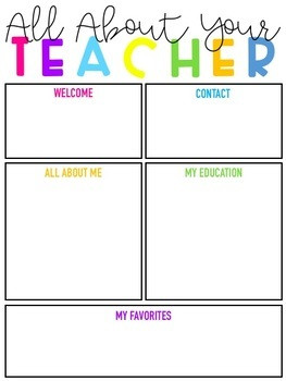 Meet the Teacher Template Meet the Teacher Templates Editable by Nothing but Non