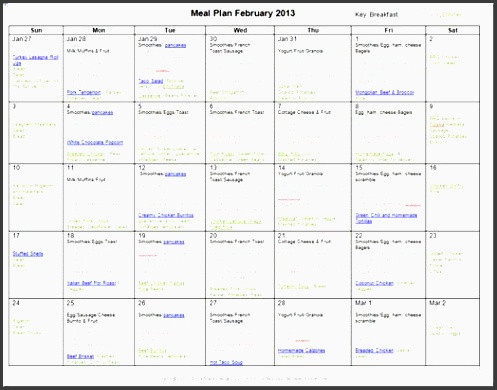 Monthly Meal Planner Template 6 How to Make Monthly Meal Planner In Excel