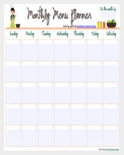 Monthly Meal Planner Template 752 Menu Templates Ai Psd Docs Pages