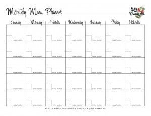 Monthly Meal Planner Template Meal Planning Resources Life S How tos