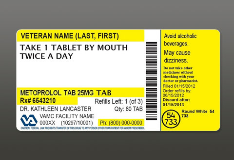 Prescription Bottle Label Template A New and Improved Va Prescription Label Veterans Health
