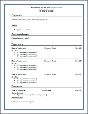 Simple Job Resume Template Blank Resume Template Printable Business Card Website