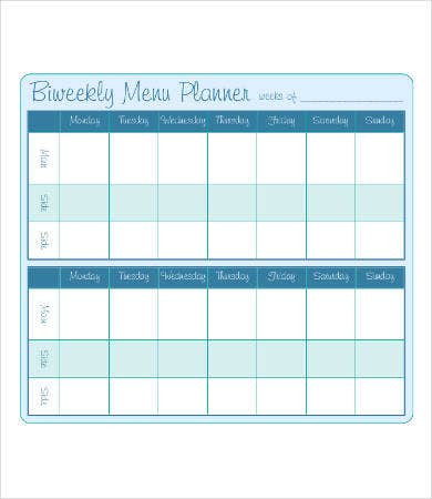 Weekly Meal Plan Template 29 Meal Plan Templates Word Pdf Docs