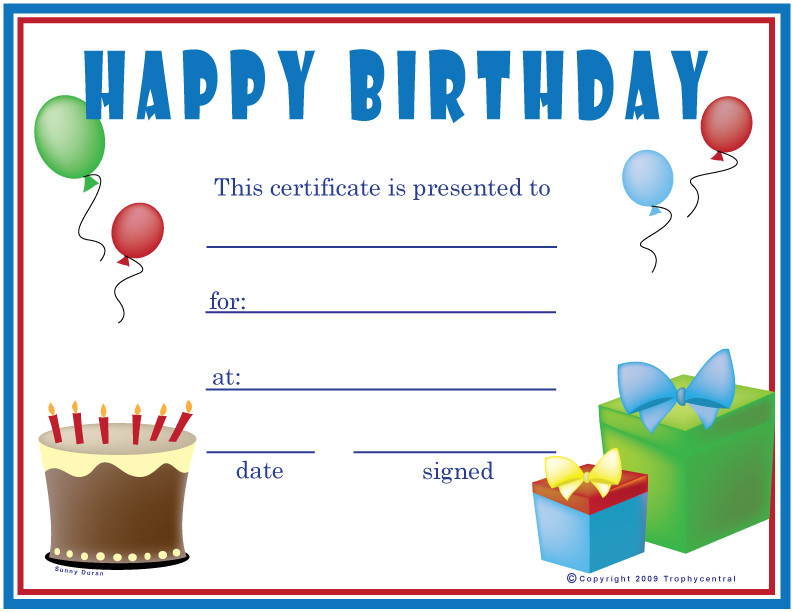 Birthday Gift Certificate Template 28 Cool Printable Gift Certificates