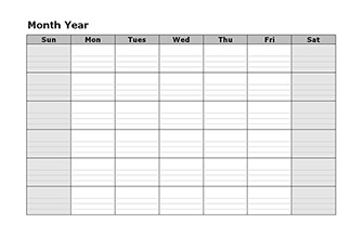 Blank Monthly Calendar Template Blank Calendar Template – Free Printable Blank Monthly
