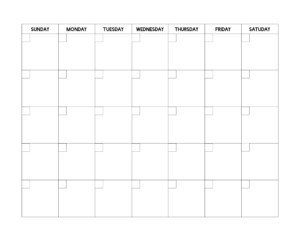 Blank Monthly Calendar Template Blank Monthly Calendar Template