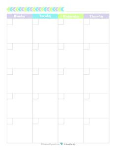 Blank Monthly Calendar Template Create Your Own Calendar with This Fill In the Blank