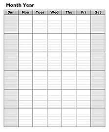 Blank Monthly Calendar Template Monthly Calendar with Notes for Everyday