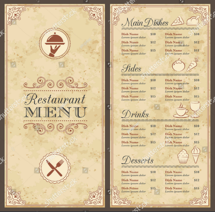 Blank Restaurant Menu Template 29 Blank Menu Templates Ai Psd Docs Pages