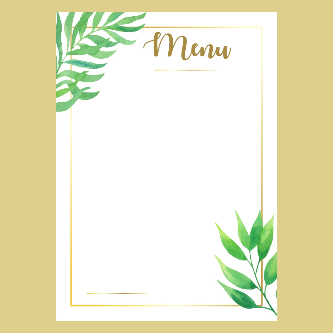 border design for menu card free template google doc download