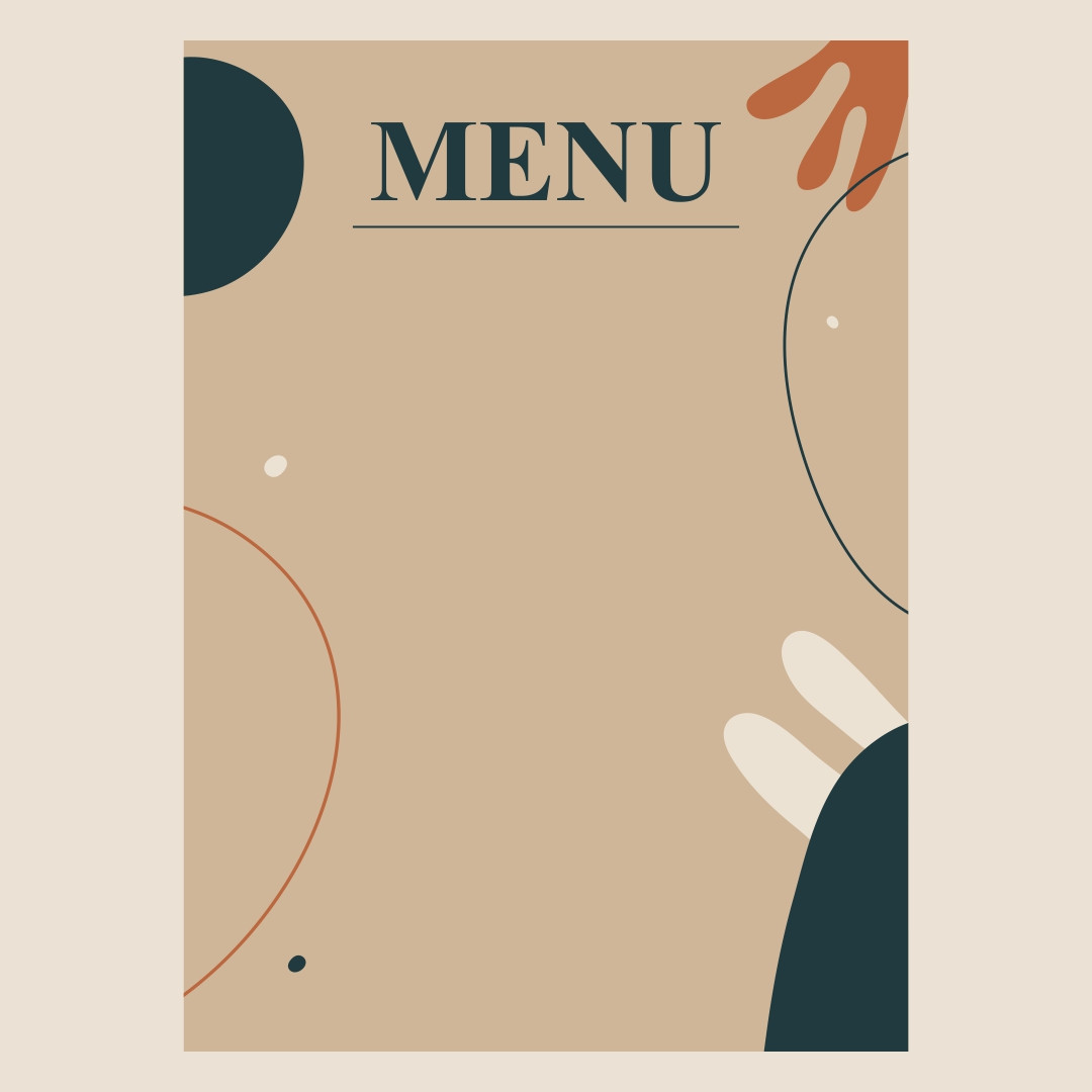 menu card template free download