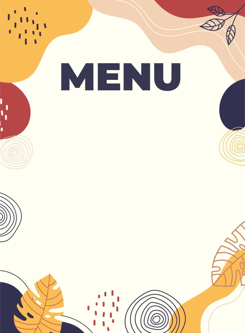 Printable Blank Menu Template Printable Blank Menu Template