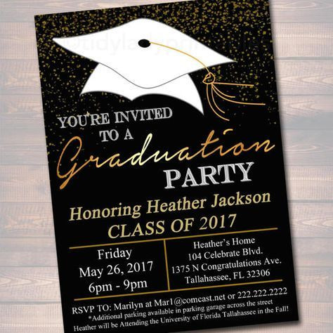 College Graduation Announcements Template Editable Graduation Party Invitation High School