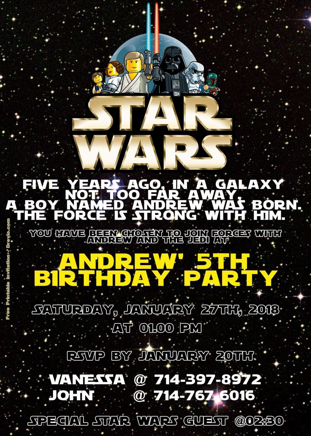 Star Wars Invitations Template Star Wars Party Invites Template Best Star Wars Birthday