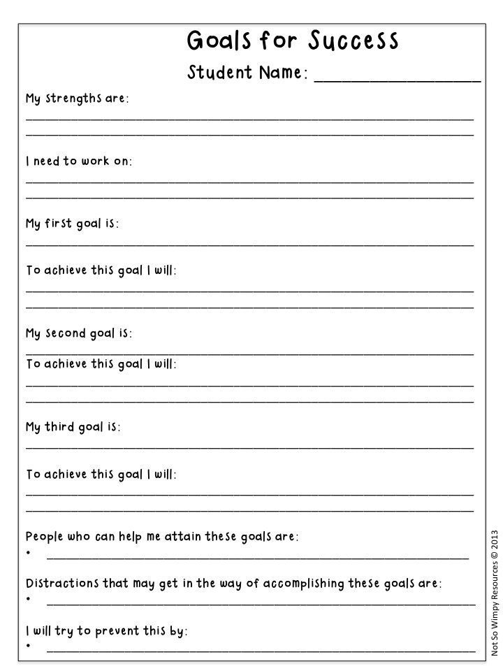 Student Goal Setting Template Image Result for Pyp Student S Goal form