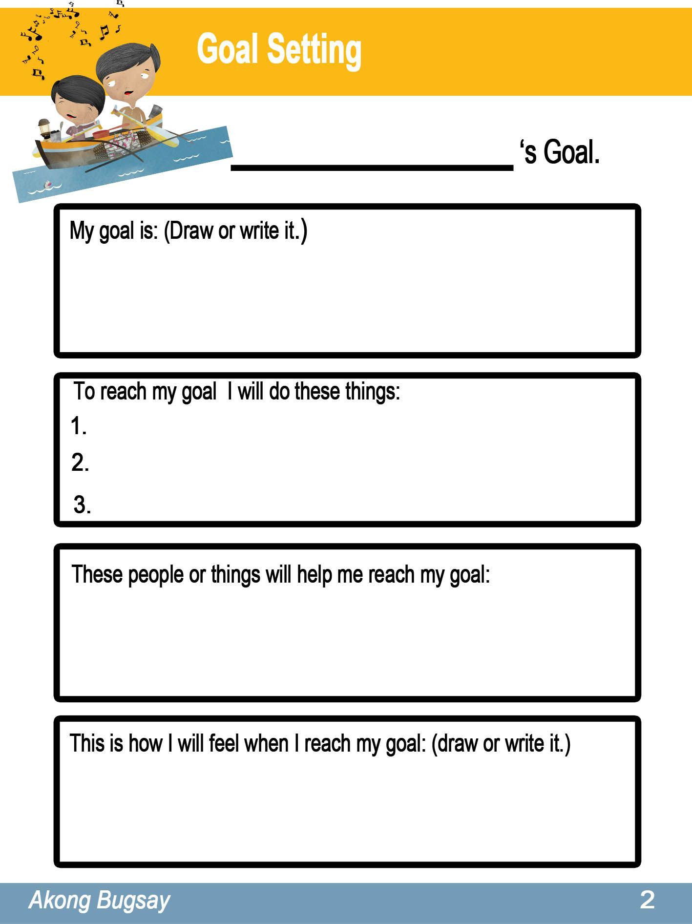Student Goal Setting Template Daisy Blake