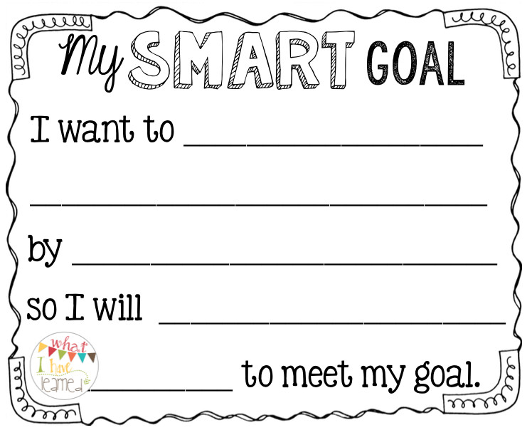 Student Goal Setting Template Student Goal Setting In Elementary School