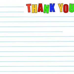 Thank You Note Template Fun Things to Do at Home Activities