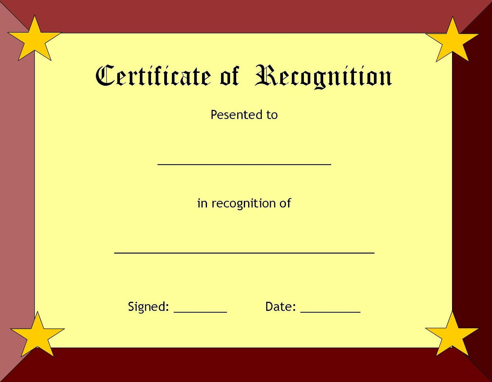 Award Certificate Template Free A Collection Of Free Certificate Borders and Templates