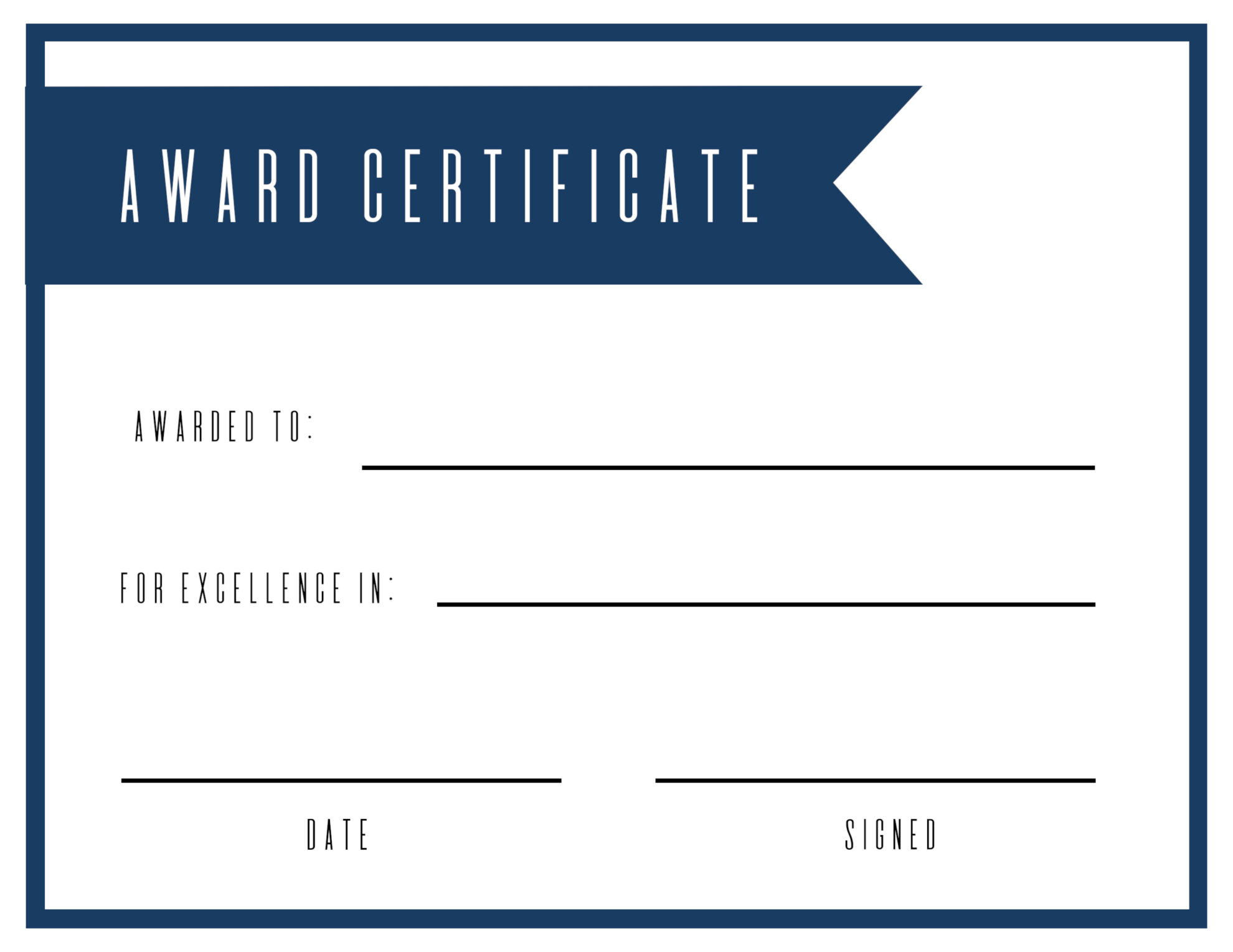 Award Certificate Template Free Free Printable Award Certificate Template Paper Trail Design