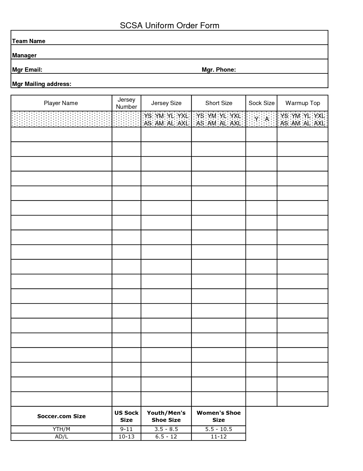 Blank order form Template 9 Best Of Free Printable Blank order form Template