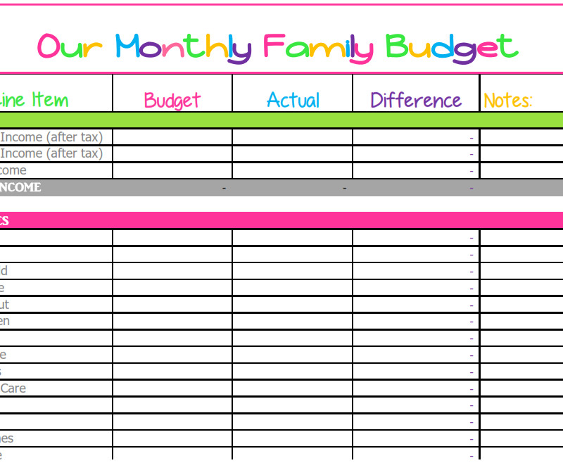 Cute Monthly Budget Template Bud Templates What Mommy Does