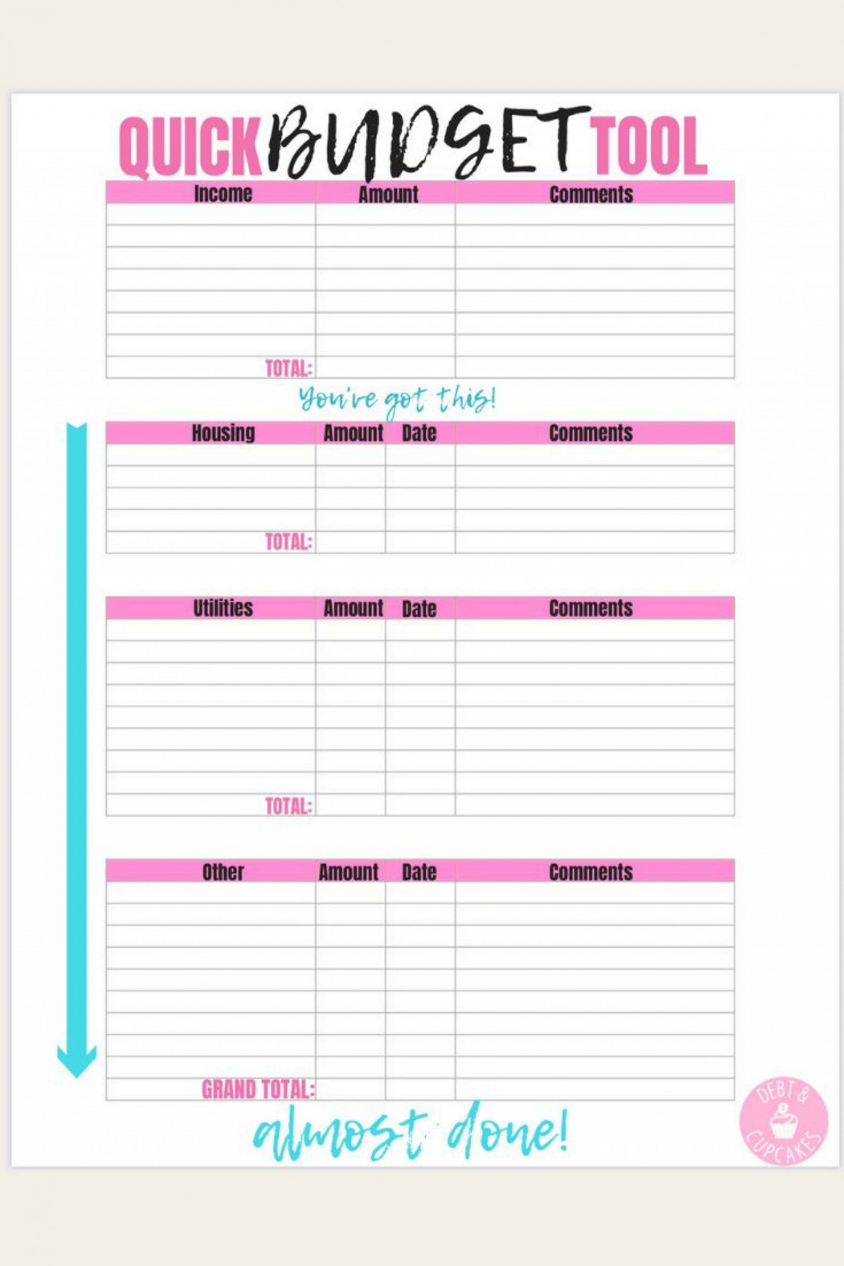 Cute Monthly Budget Template Cute Monthly Bud Template Addictionary