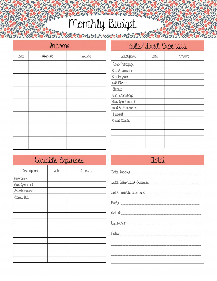 Cute Monthly Budget Template How to Bud and Spend Wisely with An Envelope System