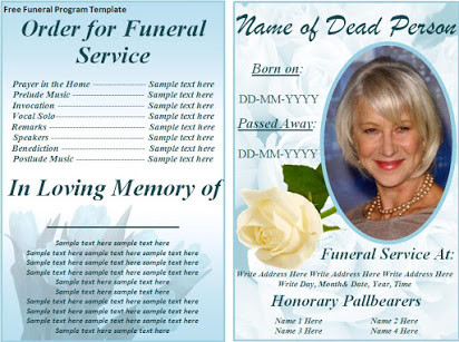Free Funeral Program Template Download Free Funeral Program Template Microsoft Word