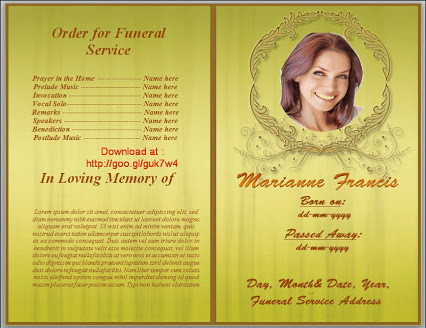Free Funeral Program Template Free Funeral Program Templates Download Google