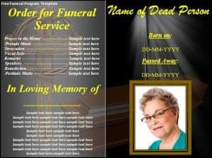 Free Funeral Program Template top 5 Layouts Funeral Program Templates – Word Excel