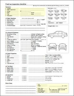 Vehicle Inspection Checklist Template Mike Phillips Vif or Vehicle Inspection form