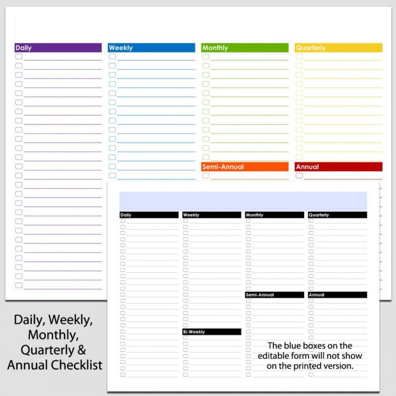 Weekly Cleaning Schedule Template Weekly Cleaning Schedule Template