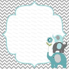 Baby Shower Elephant Template Free Baby Shower Border Templates Cliparts