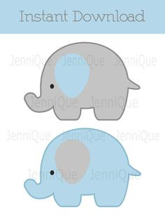 Baby Shower Elephant Template Free Printable Elephant Baby Shower Bunting