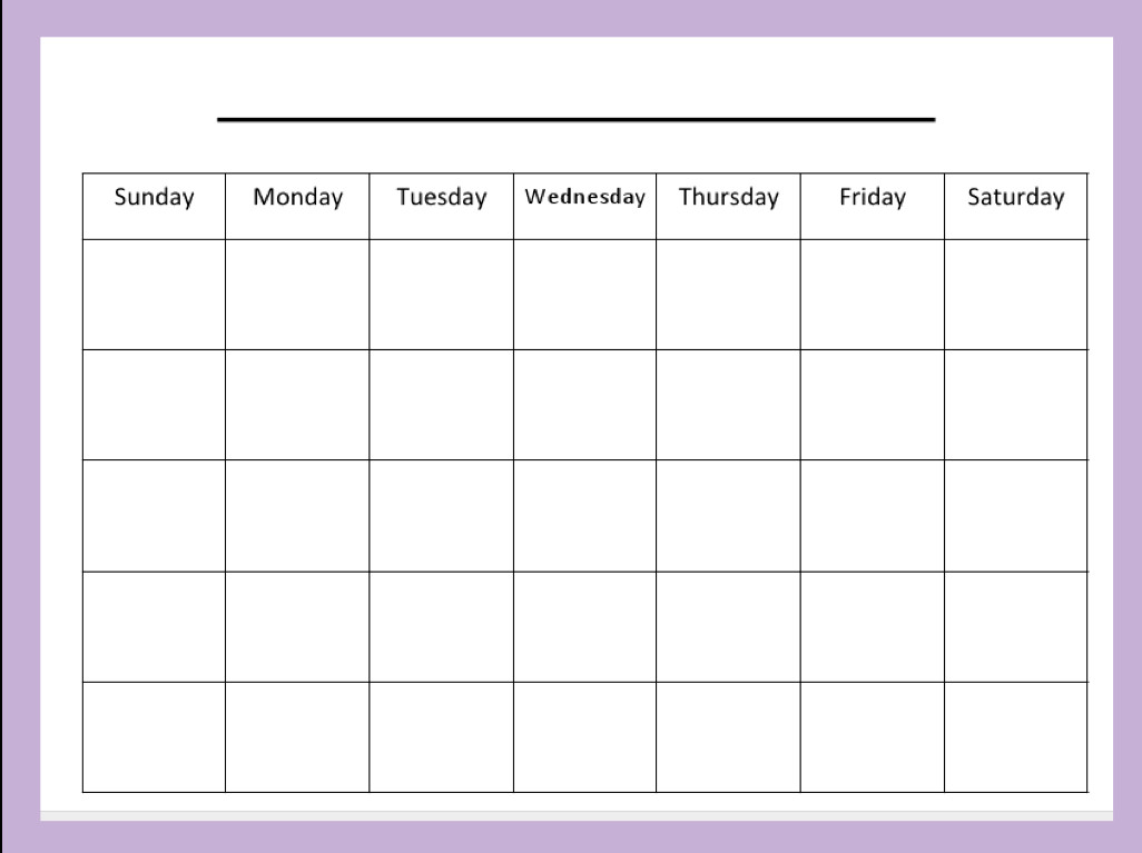 Blank Weekly Calendar Template Blank Week Calendar Clipart 20 Free Cliparts