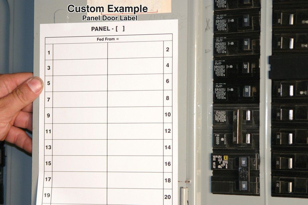Breaker Box Label Template Circuit Breaker Panel Label Template Safety Signs Safety
