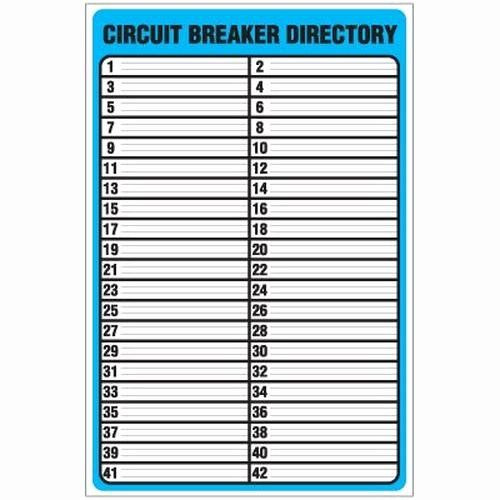 Breaker Box Label Template Free Printable Circuit Breaker Panel Labels New Circuit