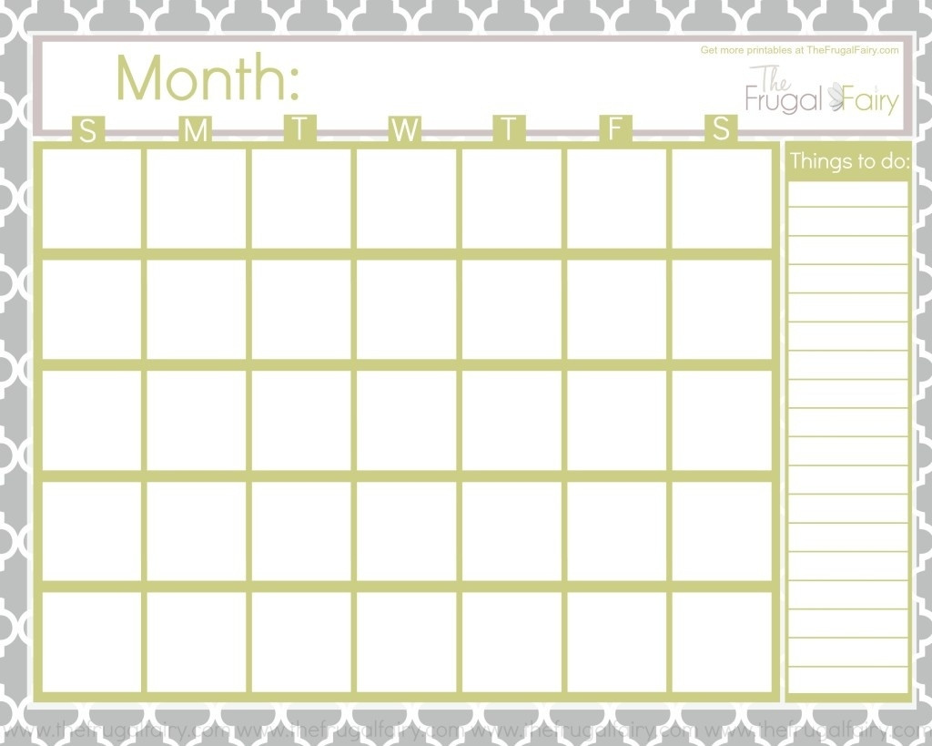 Free Blank Calendar Template Free Calendars to Print without Downloading – Template
