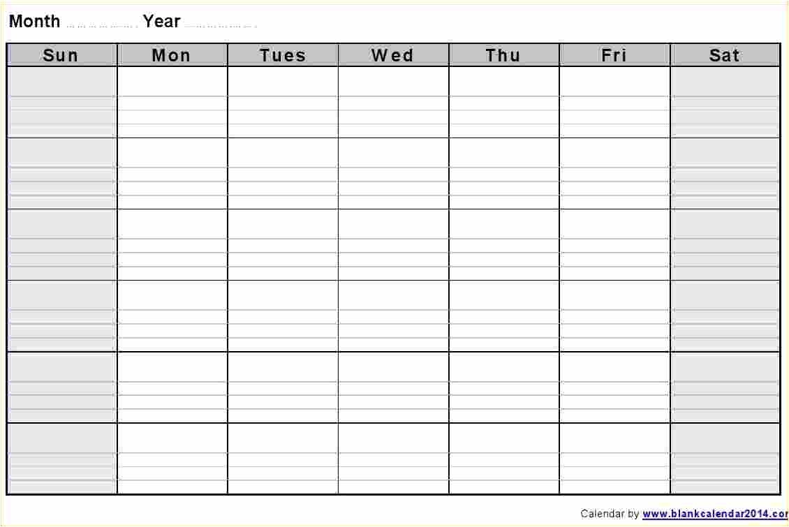 Free Blank Calendar Template Free Printable Generic Calendar