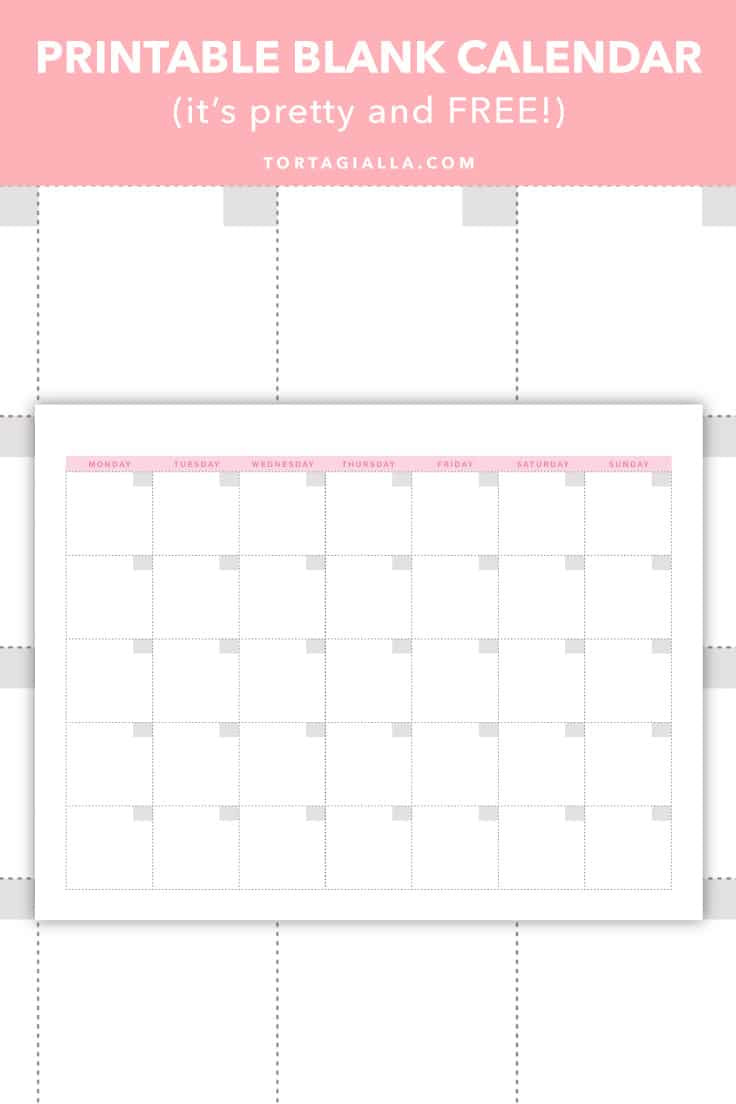 Free Blank Calendar Template Printable Blank Calendar It S Pretty and Free