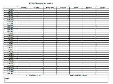Free Weekly Planner Template 10 Weekly Planner In Docs Word Pages
