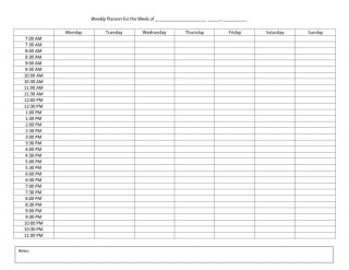 Free Weekly Planner Template 8 Free Weekly Planner Templates – Word Excel Templates